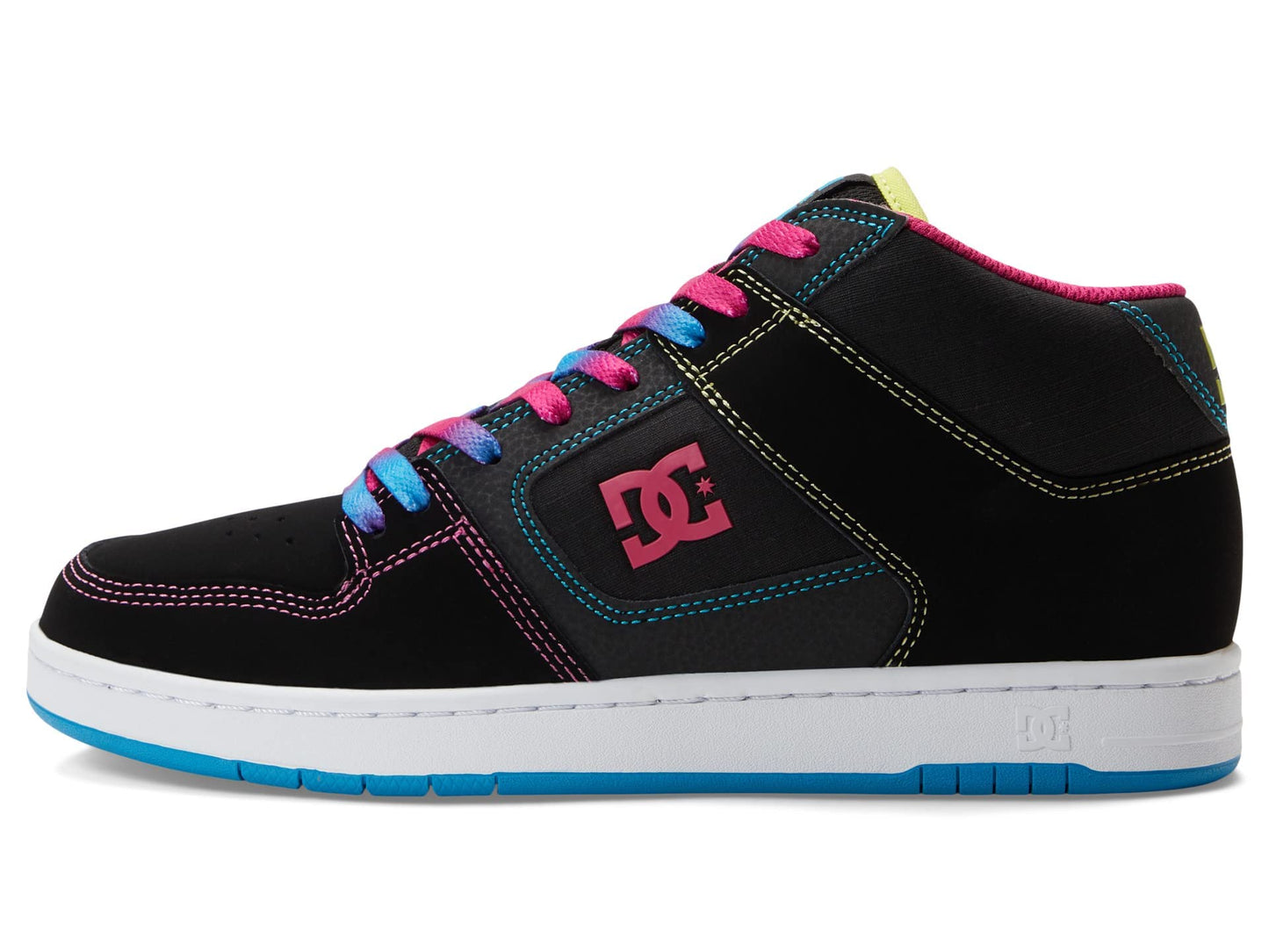 DC womens Dc Women's Manteca 4 Mid Casual Skate Shoe, Black/Multi, 6.5 US