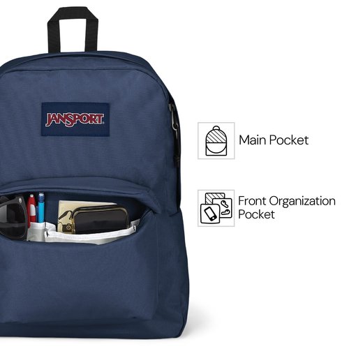 JanSport SuperBreak One Backpack - Durable, Lightweight Bag with 1 Main Compartment, Front Utility Pocket with Built-in Organizer, Premium Backpack, Faded Sage