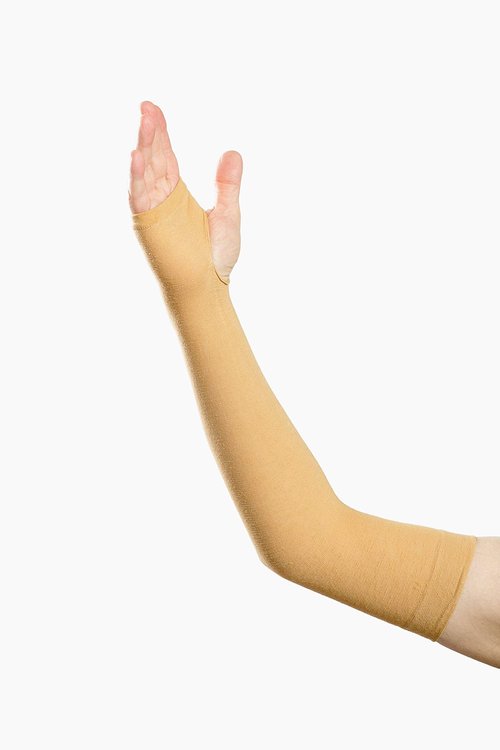 GeriGlove Prevent Products, Inc Elderly Skin Protector, Thin Skin Tear & Bruise Protective Arm Sleeve - Made in USA One Pair per Package (Medium/Beige)