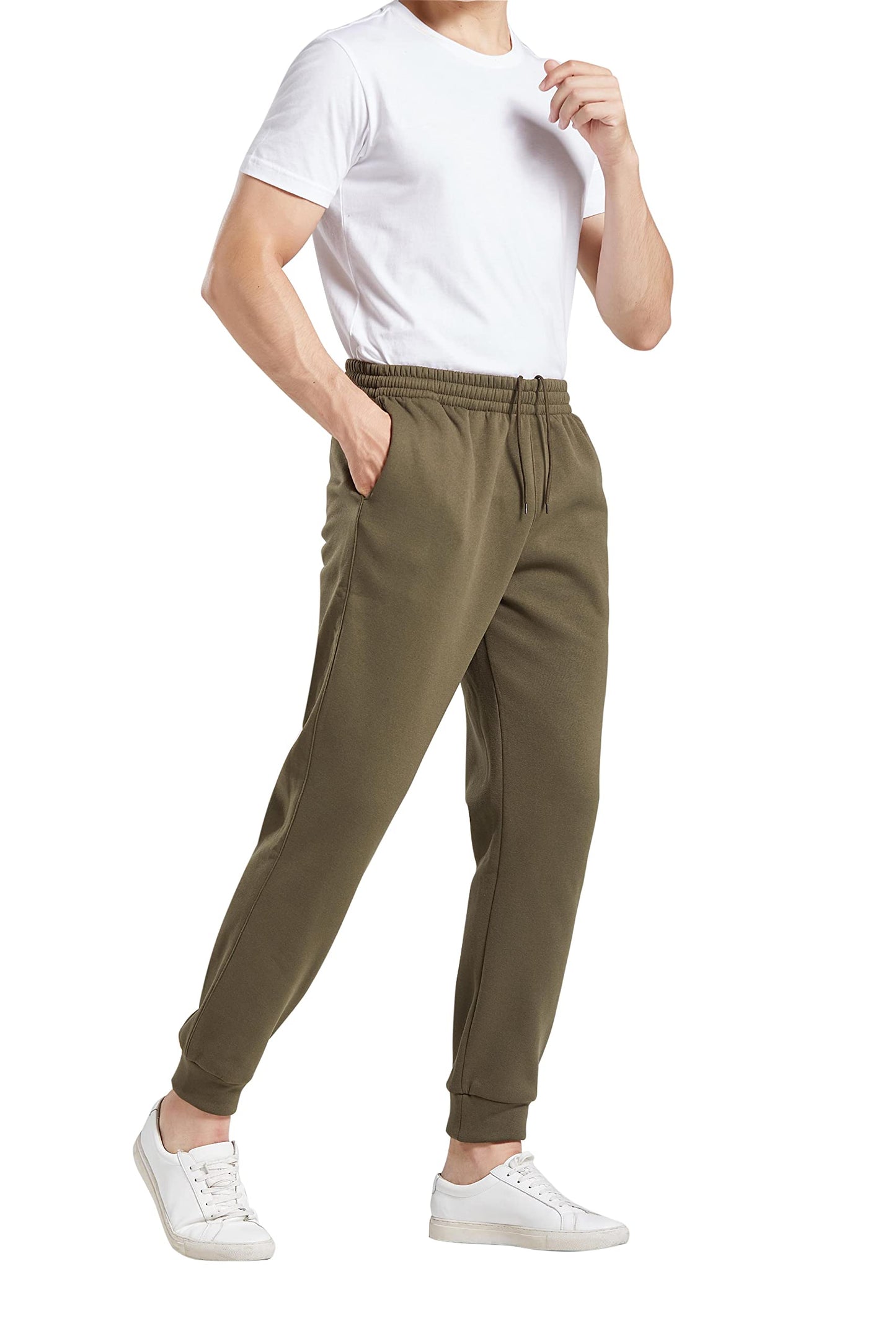 MLYENX 2/3 Pack Fleece Sweatpants for Men Active Athletic Comfy Mens Jogger Pants with Pockets