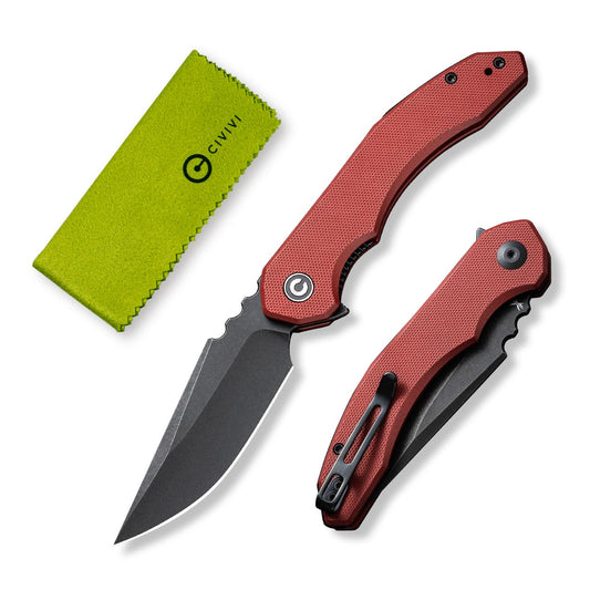 CIVIVI Bluetick Folding Knife for EDC, Pocket Knife with 3.47" 14C28N Blade G10 Handle, Utility Knife for Outdoors Indoors C23050-2