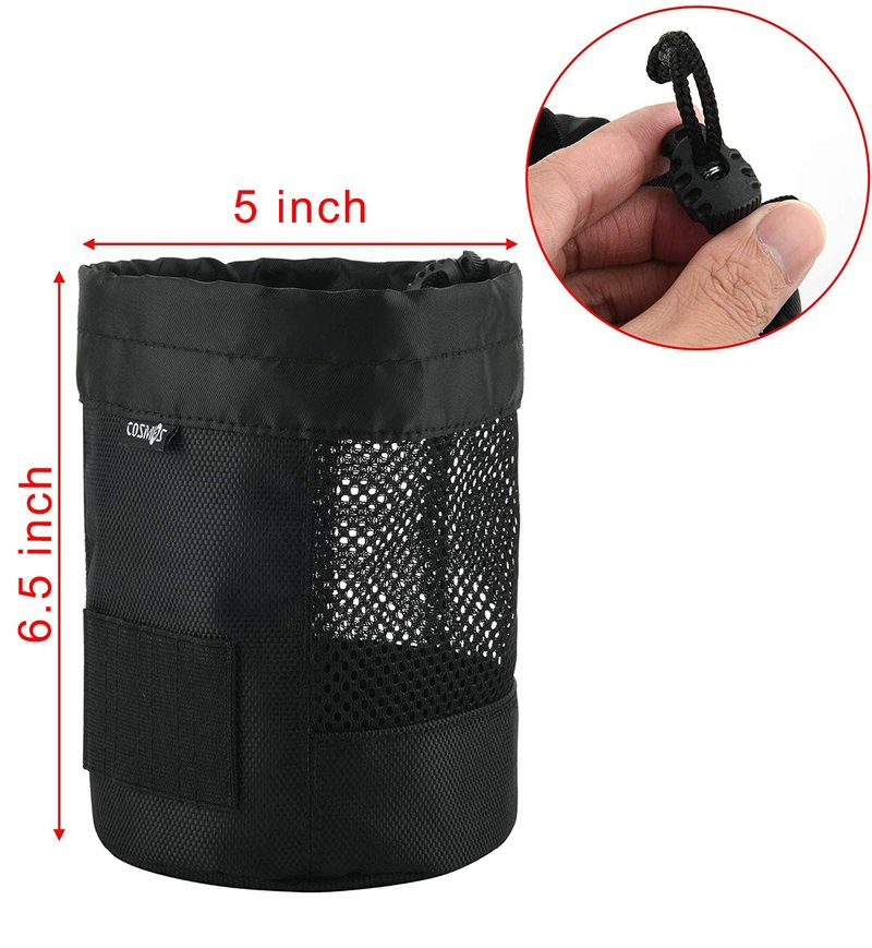 Cosmos Golf Ball Storage Bag - Pack of 2, Nylon Mesh Net, Drawstring Pouch for Golf Tees & Club Ball Organizer