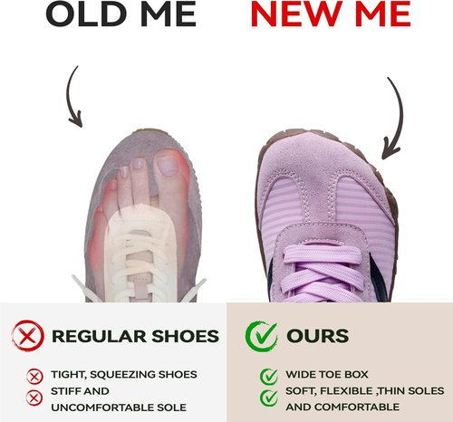 Barefoot Shoes | Women’s Casual Sneakers with Wide Toe Box & Zero Drop | Lightweight, Breathable Design