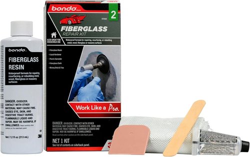 Fiberglass Resin Repair Kit - All-in-One Automotive, Marine & Home Repair Set | 0.45 Pint (7.2 oz)