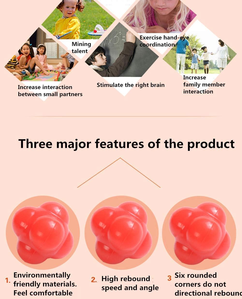 Reaction Ball - 6-Sided Agility Training Ball for Enhanced Hand-Eye Coordination | Sports Training Equipment