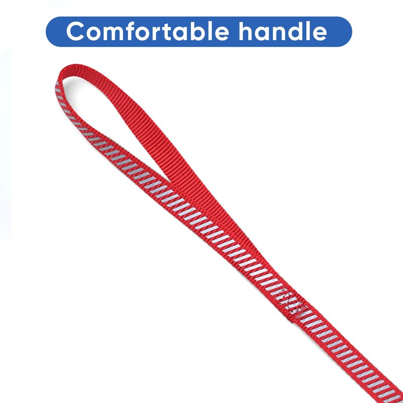 Pawtitas Reflective Rope for Dogs Traffic Collection Extra Small/Small Red