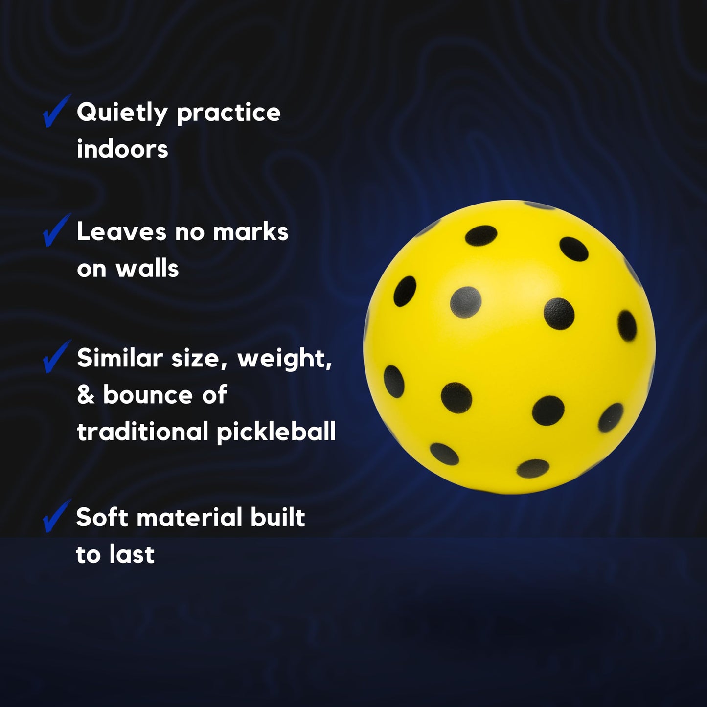 Kingston Gear Soft Strike Silent Pickleballs – The Ultimate Quiet Foam Set for Indoor/Outdoor Pickleball Practice. Soft Pickleballs that Mimic The Exact Bounce of Real Balls