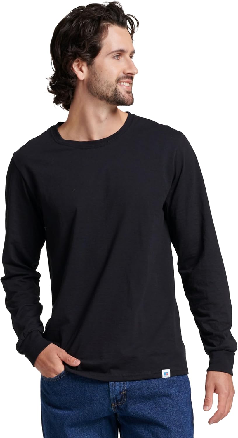 Russell Athletic Men's Dri-Power Long Sleeve Tee - Moisture Wicking & Odor Protection | UPF 30+