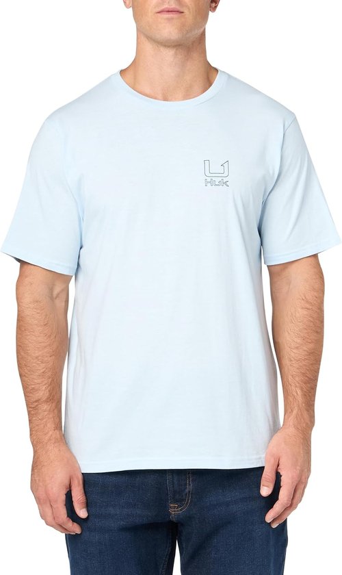HUK Men's Fishing Graphic Tee - Quick-Dry Performance Short Sleeve Shirt