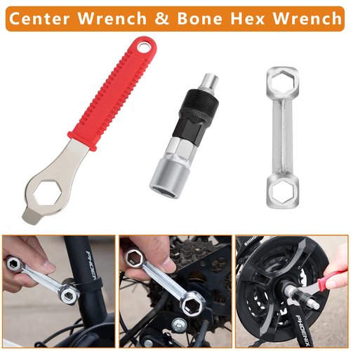 AOFUXTI Bicycle Tire Patch Repair Kit, Bike Chain Repair Wrench, Essential Mini Pump, Portable Adult Bicycle Toolkit Accessories,Tool Kit for Camping Travel, Best Gifts for Men and Women