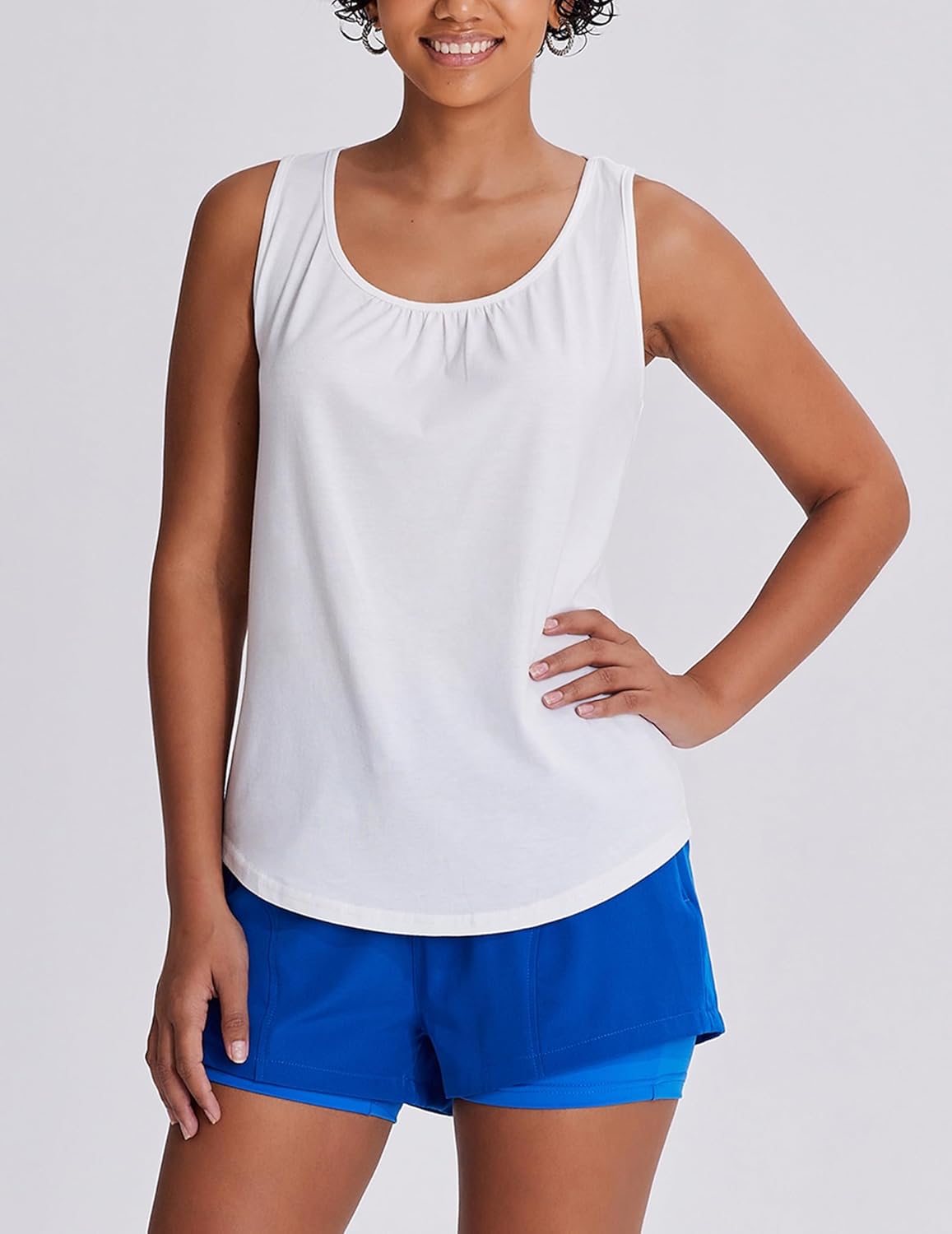PINSPARK Workout Tops for Women - Lightweight Racerback Tank Tops | 2-Pack Athletic Gym Shirts, S-3XL