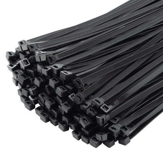 MasiStranth 200PCS 10 inch Black Zip Ties 75LBS Tensile Strength Self-Locking heavy duty UV Resistant Cable Tie Wraps for indoor and outdoor use(Black)