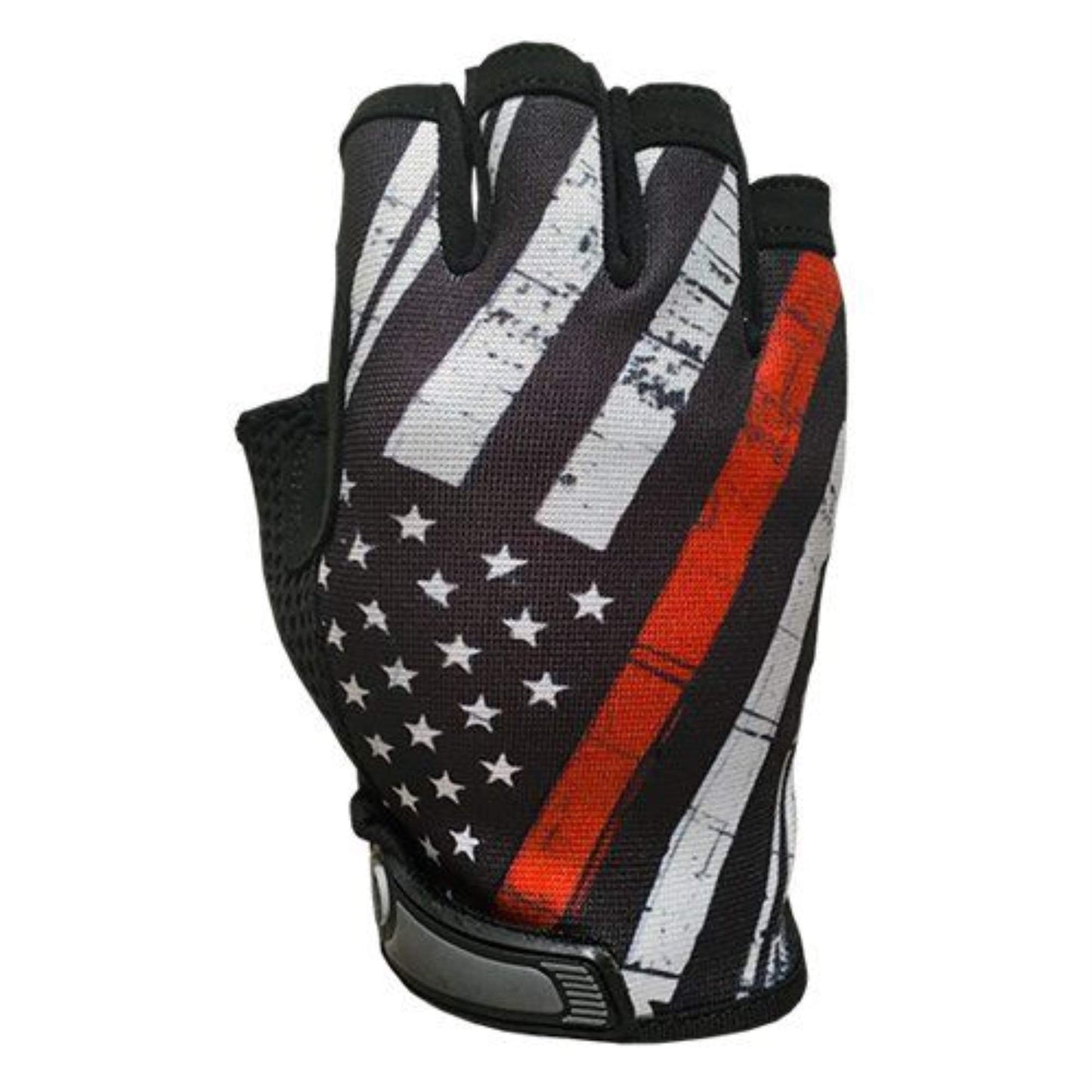 Flag Gloves in Red (Half Finger) by Industrious Handwear