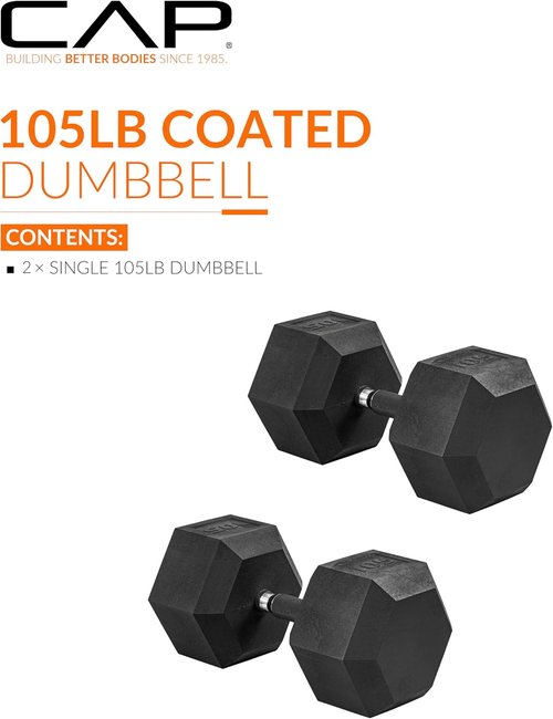 CAP Barbell Coated Dumbbell Weights - Versatile Options for Home or Gym Use | Multiple Pairs & Sets Available