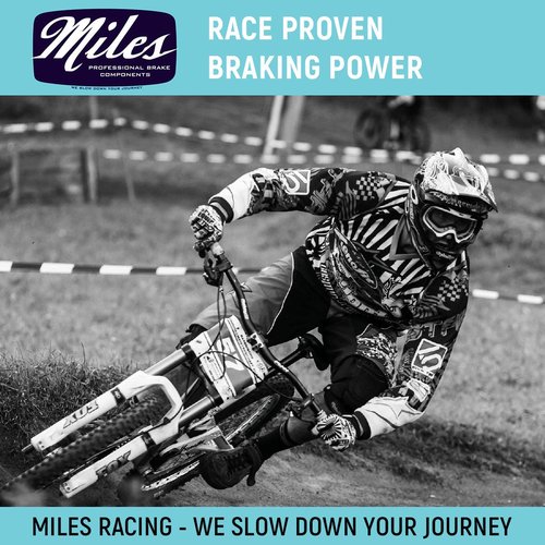 Miles Racing Brake Pads for Shimano Disc Brakes in Road, MTB, E-MTB, E-Road, E-Bike, Touring Bicycles | Semi-Metallic for XC, Light Enduro (Sintered Saint BR-M810, Saint BR-M820)