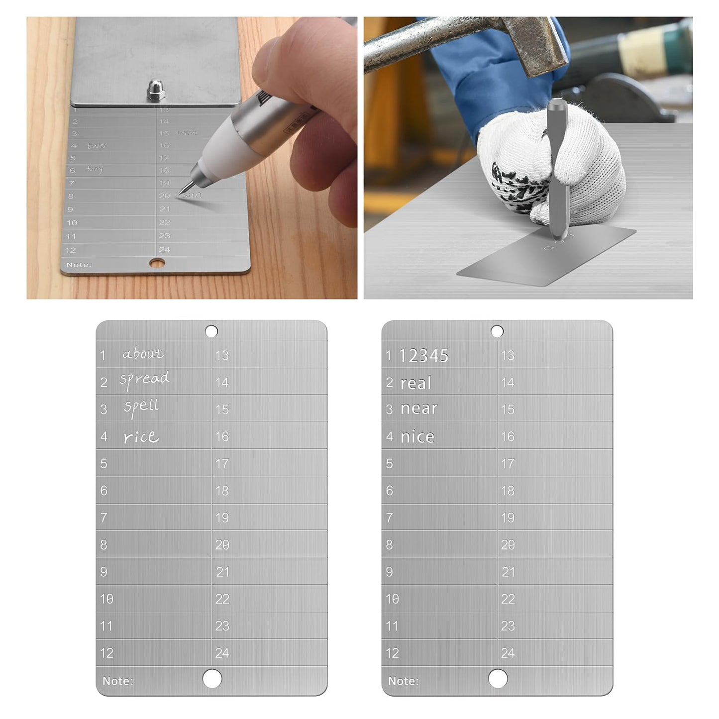 Codesteel Steel Crypto Seed Phrase Storage, Metal Seed Bitcoin Phrase Plate for Hardware Cold Backup, 2 Plates and Security Seals