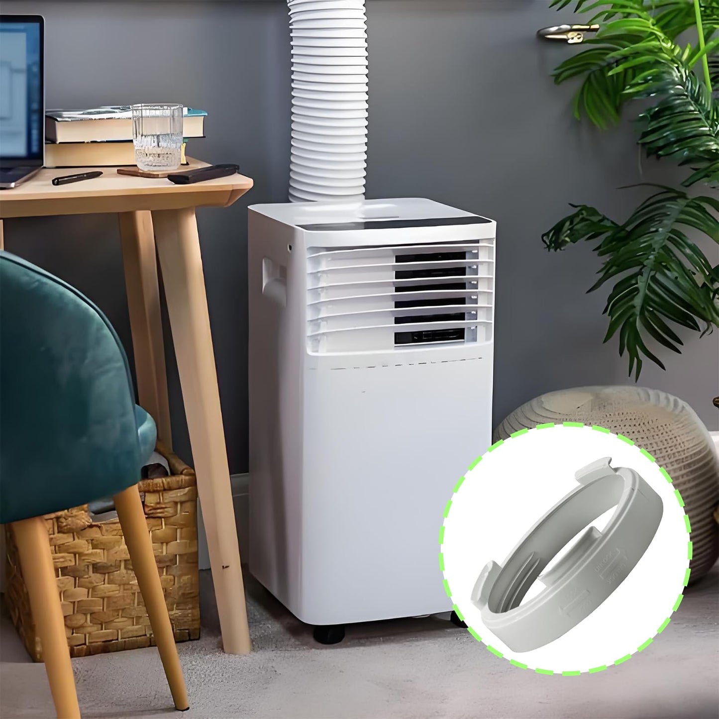 For 5.9 Inch Exhaust Duct Interface For Portable Air Conditioner Exhaust Hose Tube Connector