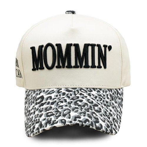 Mommin Trucker Hat for Women,Vintage Two-Tone Ponytail Baseball Cap,Adjustable Metal Buckle,Gift for Moms