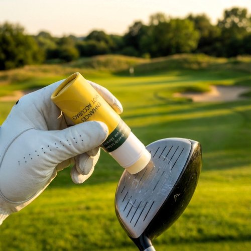 Golf Balm Anti-Slice Anti-Hook Stick | Club Face Treatment for Straighter Drives | Solid Balm Formula Training Aid | Works on Drivers, Woods, Irons | Golf Swing Corrector