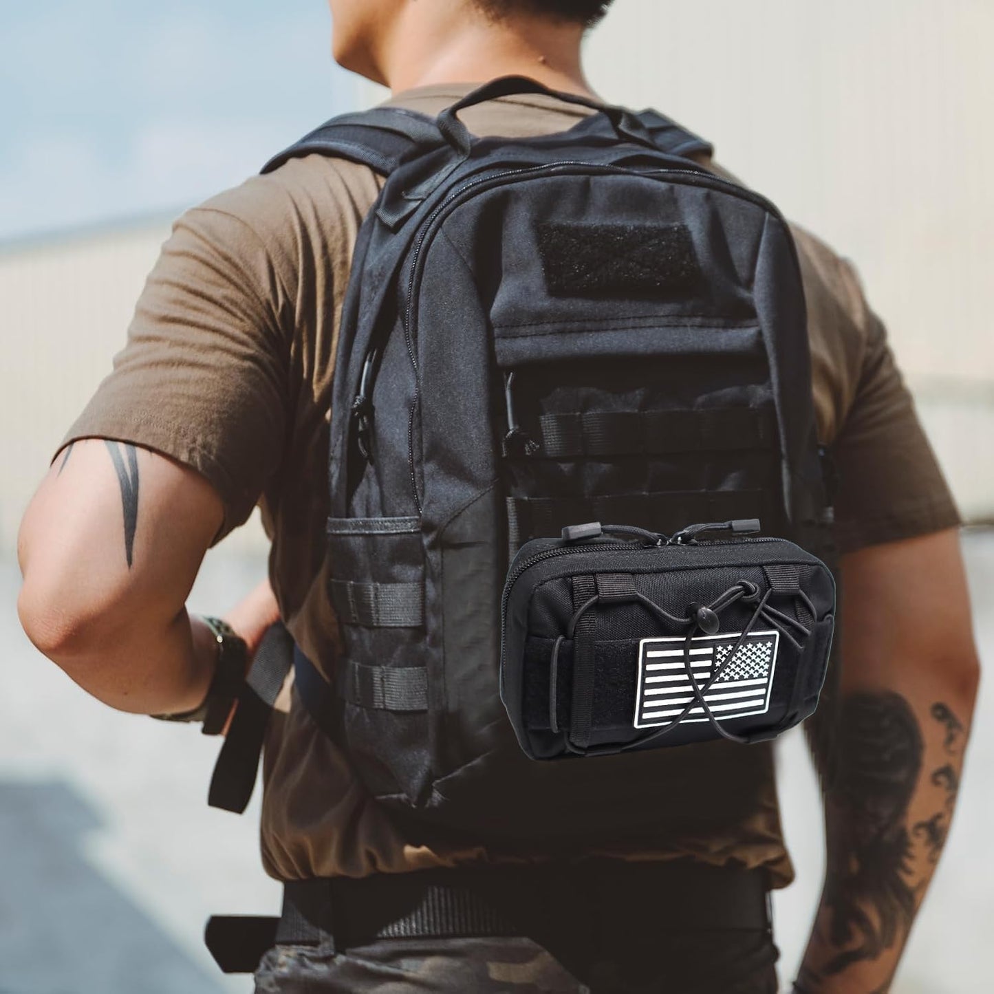 Skiennix Tactical Molle Admin Pouch - Compact Utility EDC Tool Bag | Small Waist Pack for Phones & First Aid