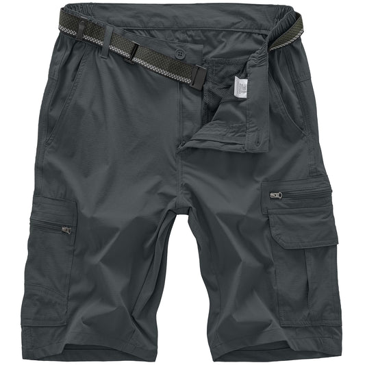 Jessie Kidden Mens Outdoor Casual Expandable Waist Lightweight Water Resistant Quick Dry Fishing Hiking Shorts (6222 Iron Grey 36)