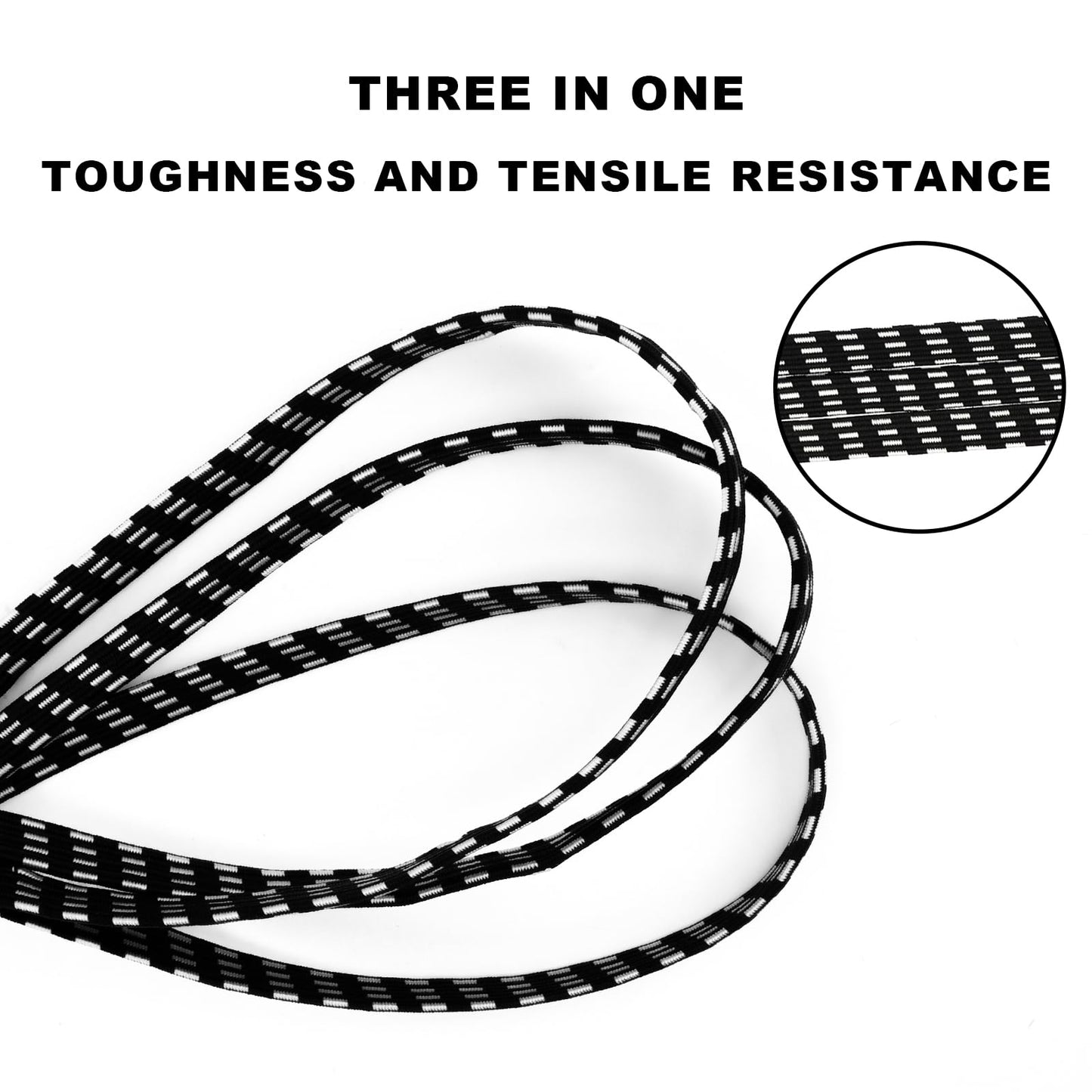 Oumers 3Pcs Elastic Bike Strap, Adjustable Bicycle Bungee Cords with Hooks Wear-Resistant and Tensile Resistant Bike Luggage Straps Strong and Sturdy Bicycle Luggage Rope