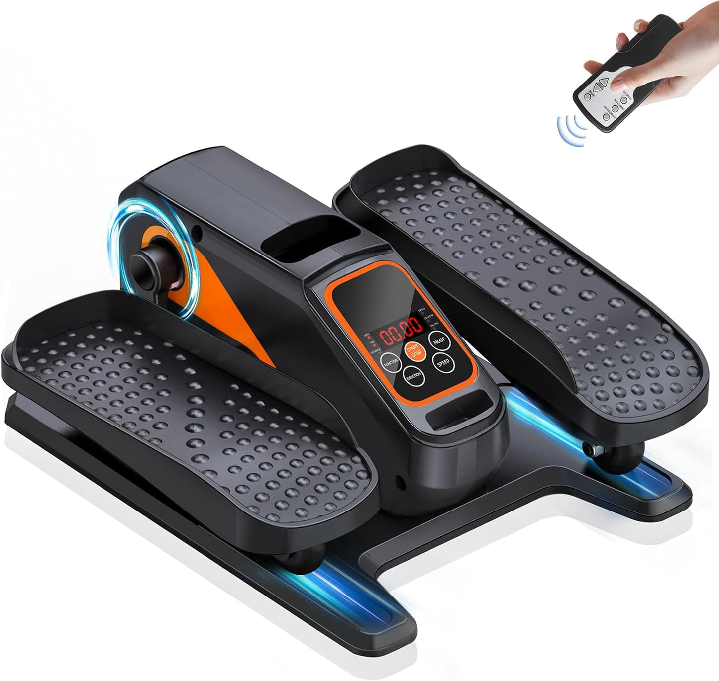 Skiennix Under Desk Elliptical Machine - Quiet Electric Pedal Exerciser with 15 Speeds & Remote Control