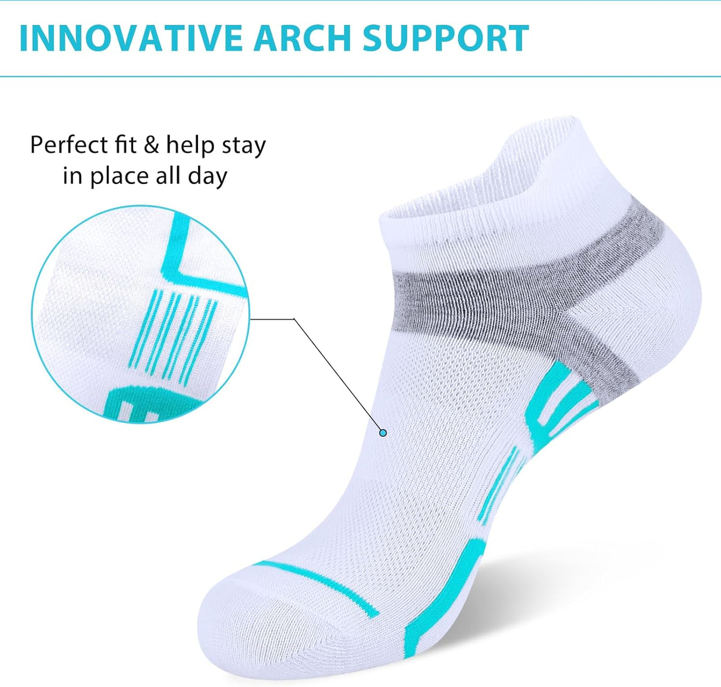 Shnn Women's Ankle Socks - Lightweight & Breathable Low Cut Design | 10/15 Pairs with Heel Tab