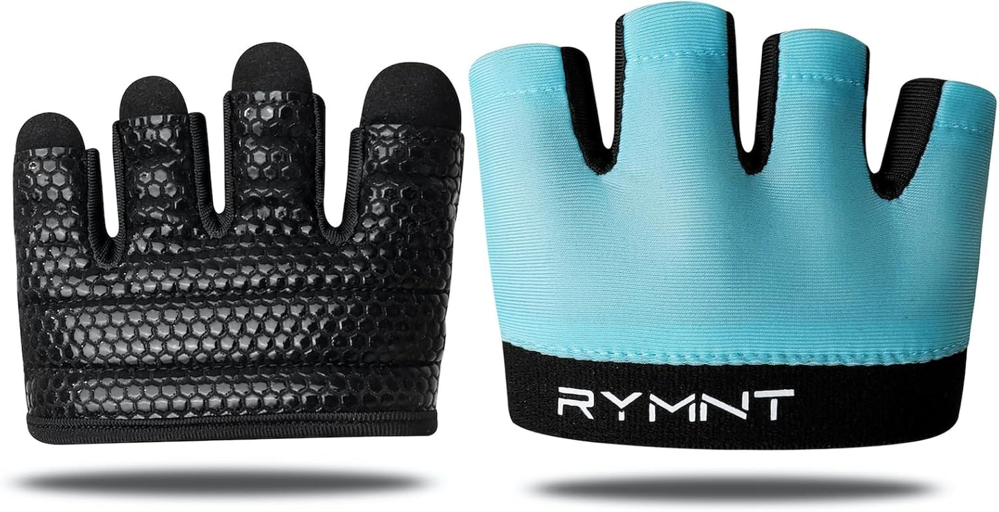 Minimal Workout Gloves - Short Micro Weight Lifting Grip Pads with Full Palm Protection for Men & Women
