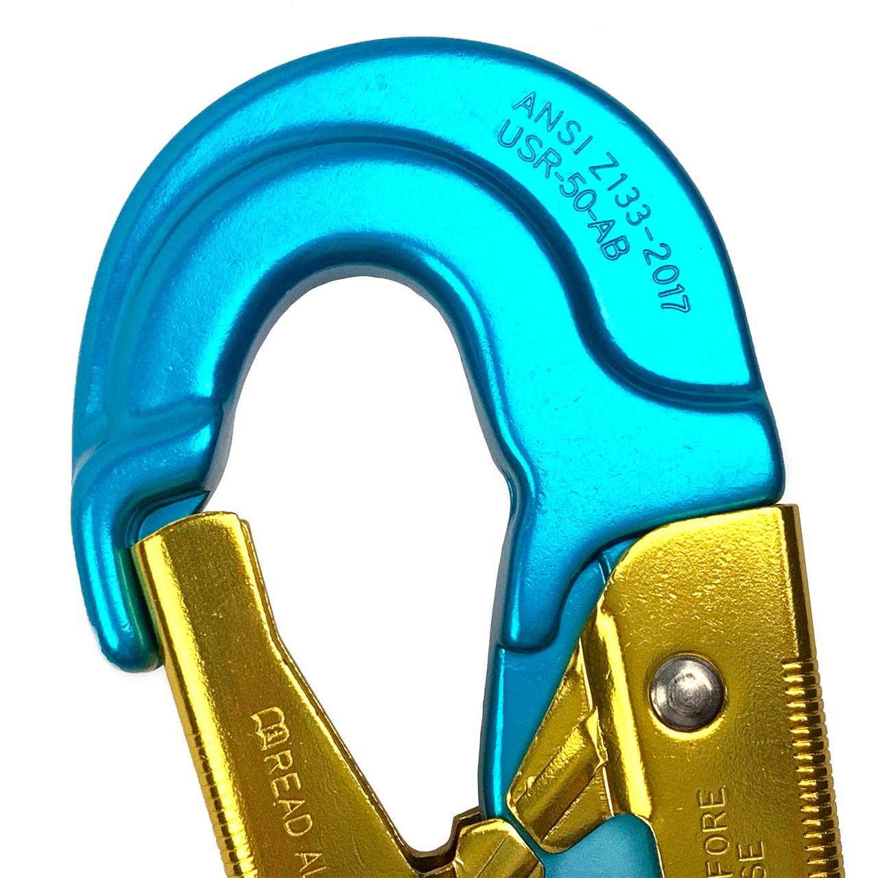 ProClimb Forged Aluminum Snaphook - Double Action Self Locking Gate, Captive Eye 27 kN - Blue- Carabiner Snaphook- Self Locking Snap Hook- Aluminum Hardware