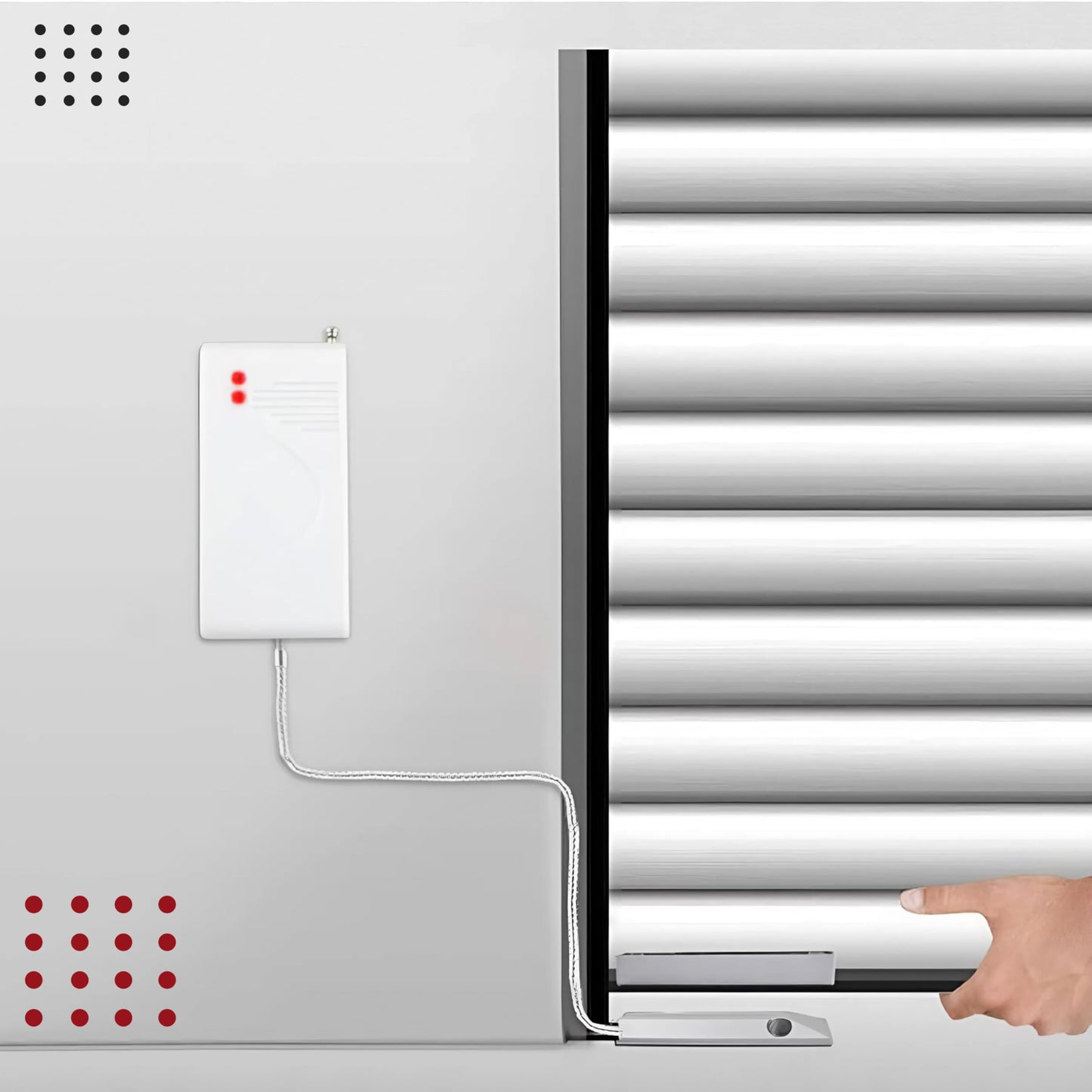 Wired Alarm Heavy Duty Garage Door Magnetic Contacts with Adjustable Bracket