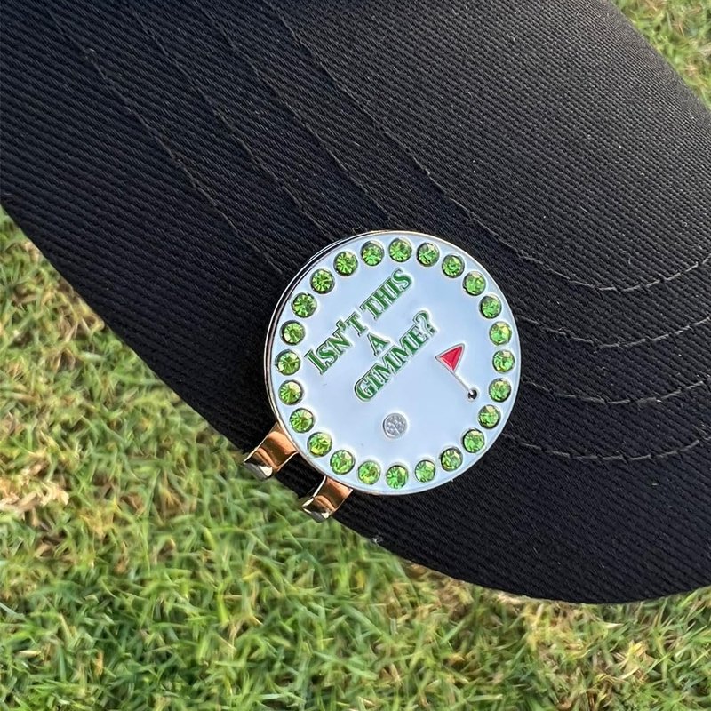 Giggle Golf Bling Golf Ball Marker with Magnetic Hat Clip – Isn’t This a Gimme Sparkly Marker for Women Golfers – Fun Golf Gift with Organza Bag & Bonus Hand Cream
