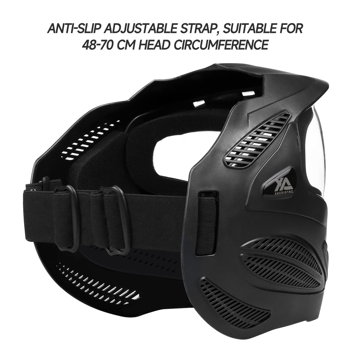Xaegistac Paintball Mask-Intergrated Sun Visor Airsoft Mask
