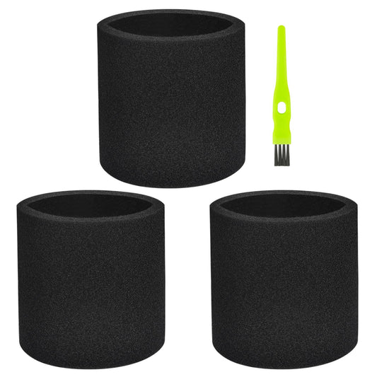 3 Pack 90585 Foam Sleeve VF2001 Foam Sleeve Filter Fit For Most Shop-Vac Wet Dry Shop Vacuum Cleaners,Type R & Most Genie and 5-16 Gallon VacMaster Shop Vacuum Cleaners,Replaces # 90585,9058500