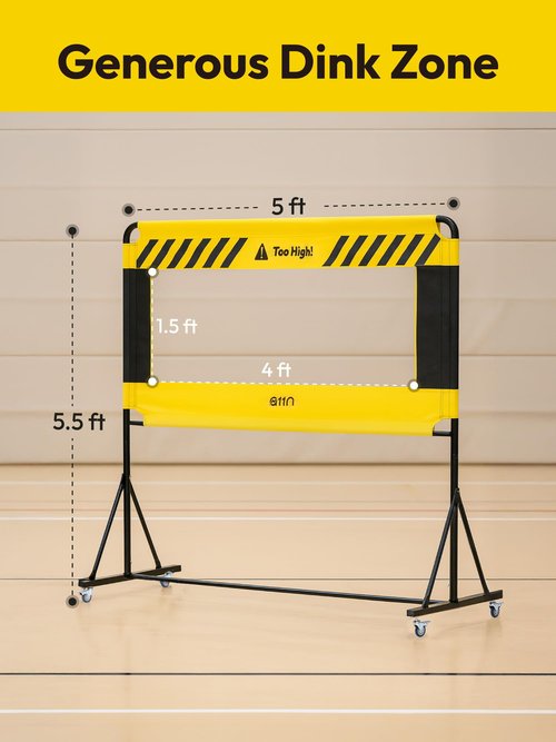 A11N SPORTS Portable Pickleball Dink Net with Wheels – Ideal Pickleball Trainer Practice for Indoor/Outdoor Dink, Drop, Chop & Control Drills, Includes Carrying Bag
