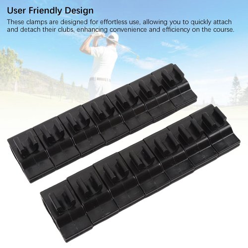 NIZUUONE 14pcs Golf Club Bag Clips Putter Holder Clamp Club Organizer Clamp Plastic Putter Golf Accessories with Secure Design for Men Women Golfers