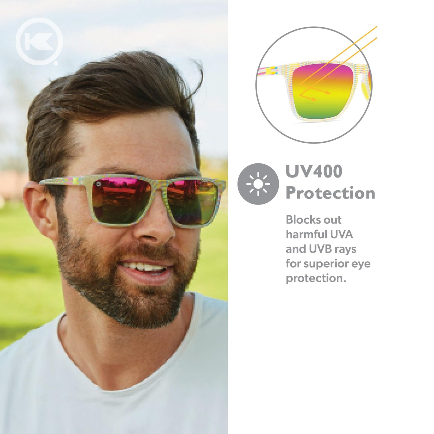 Knockaround Square Polarized Sunglasses for Men & Women - UV400 Protection