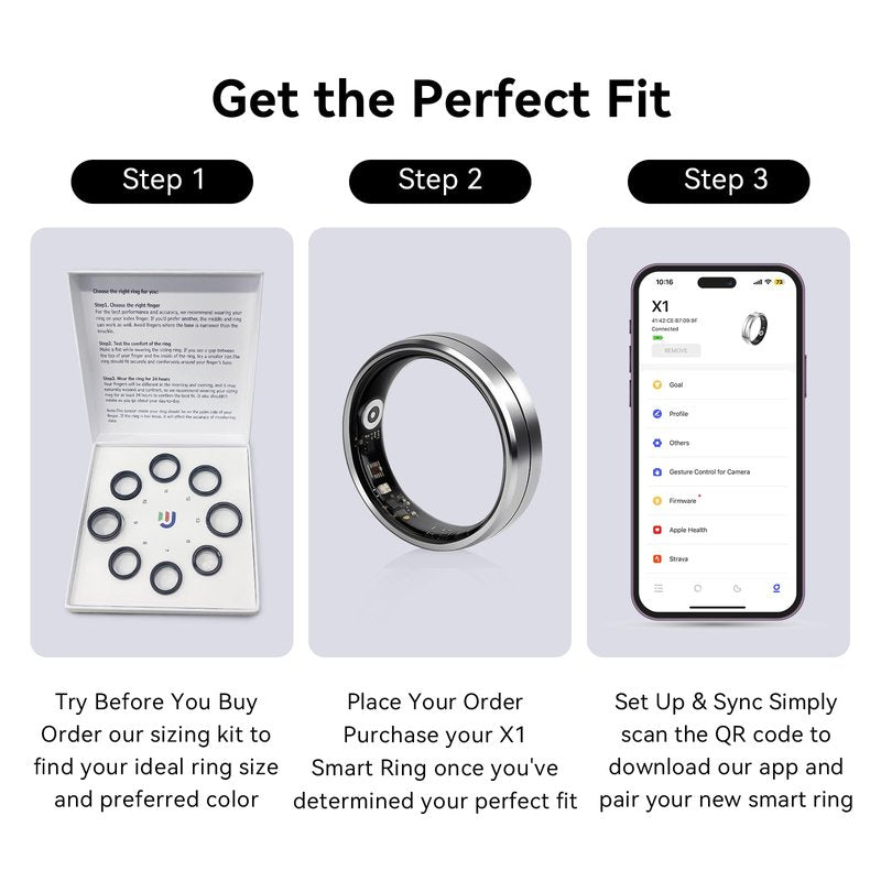 Smart Ring for Women and Men, 5ATM Waterproof Smart Rings Health Tracker with Sleep/Stress/Heart Rate/Activity Monitor, No Subscription, Smart Rings Fitness Tracker for Android iOS, Size 9, Silver
