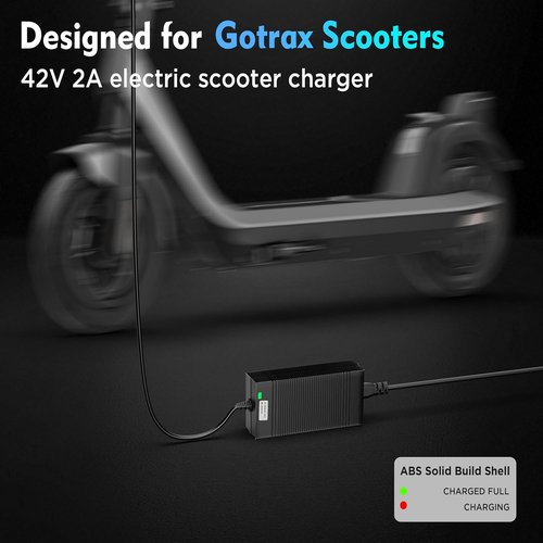 EVAPLUS 42V 2A Fast Charger - UL Certified with 5 Type Plugs for 36V Lithium Batteries | Compatible with Pocket Mod & Electric Scooters