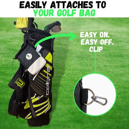 Big Strike Golf - Golf Pouch and 10 Magnetic Ball Markers. Bright, Fun Colorful Ball Markers. Golf Accessories Top Pick. (Golf Pouch + 10 Magnetic Ball Markers)