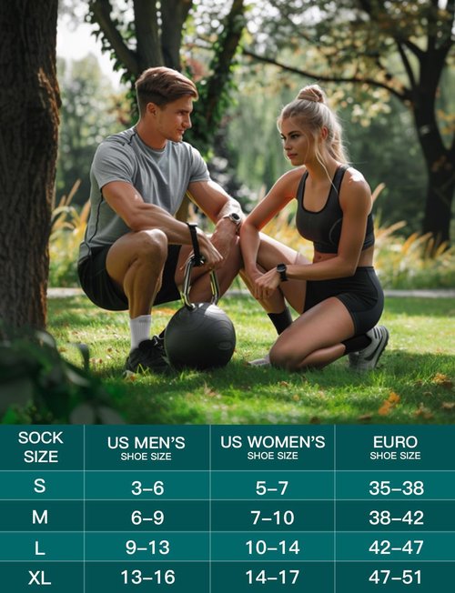 Juclise Compression Crew Running Socks - Moisture-Wicking Coolmax Bamboo Viscose | Anti-Blister Padded Design