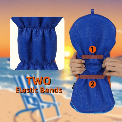 Craftsman Golf Sunset at The Beach Chair Umbrella Orange Golf Driver Headcover Head Cover Fits Up to 460cc