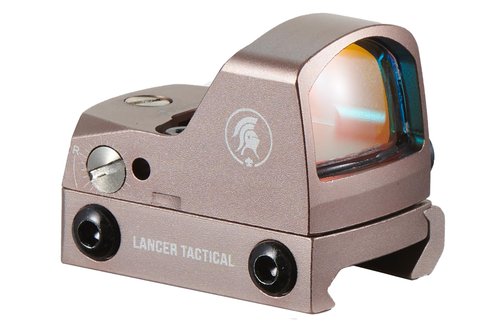 Lancer Tactical Airsoft Mi-cro Red Dot Sight in Champagne, Compatible with Knightshade Airsoft