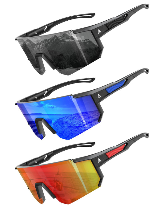 KALIYADI Sunglasses-Men Sports Mens-Sunglasses Women: Sun Glasses with UV400 for Running Cycling Golf Fishing