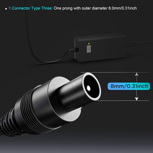 EVAPLUS 42V 2A (84W) Power Adapter for Lime Scooter Chargers for Ninebot G30LP ES2 ES4 ES1L F20 F30 F40 E22 E25 Xiaomi M365 Pro/Pro2 Lime-S and Hiboy S2R Electric Scooter with 36V Li-ion Battery