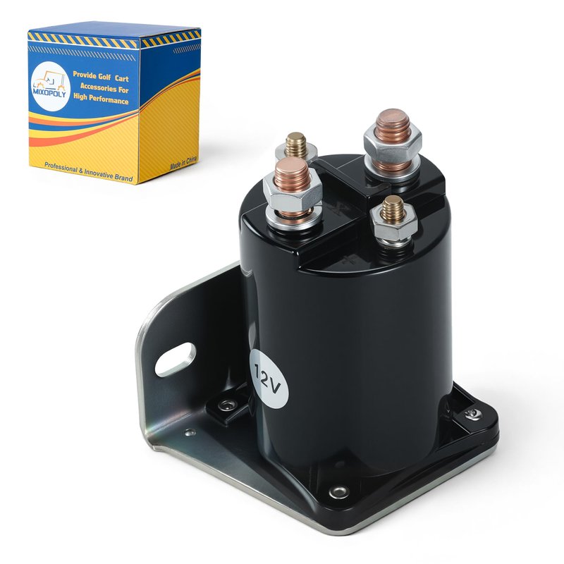 Mixopoly Golf Cart Solenoid Assembly 12V 4 Terminal 200A for Yamaha G2, G8, G9, G11, G14, G16, G20 4-Cycle Gas Golf Cart 1985-2002, Replaces OEM JF2-H1950-00-00, JR3-H1950-00, J38-81950-01