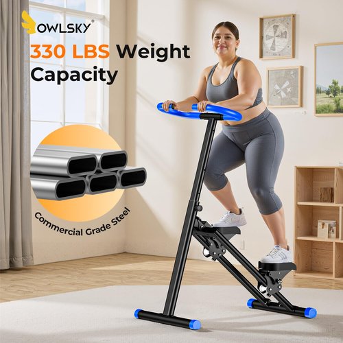OWLSKY Stair Stepper for Home, Vertical Climber Exercise Machine with Stable Triangular Frame, LCD Monitor, Smooth & Quiet Motion, Full Body Workout Equipment, Supports 330 LBS