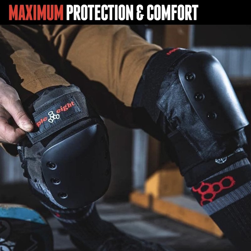 Triple Eight KP Pro Professional Skateboarding Knee Pad Set (Pair), Small