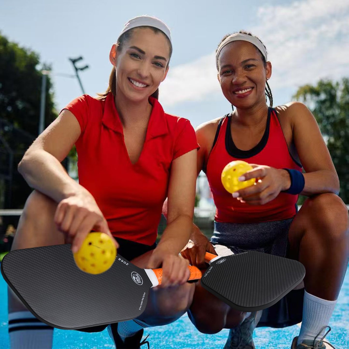 ZOEA Pickleball Paddle, USA Pickleball Approved, 16MM Polypropylene Honeycomb Core, Edgeless Style 3K Raw Carbon Fiber Surface + Carbon Abrasion Surface, Ideal for Novice and Professional Players 1PC