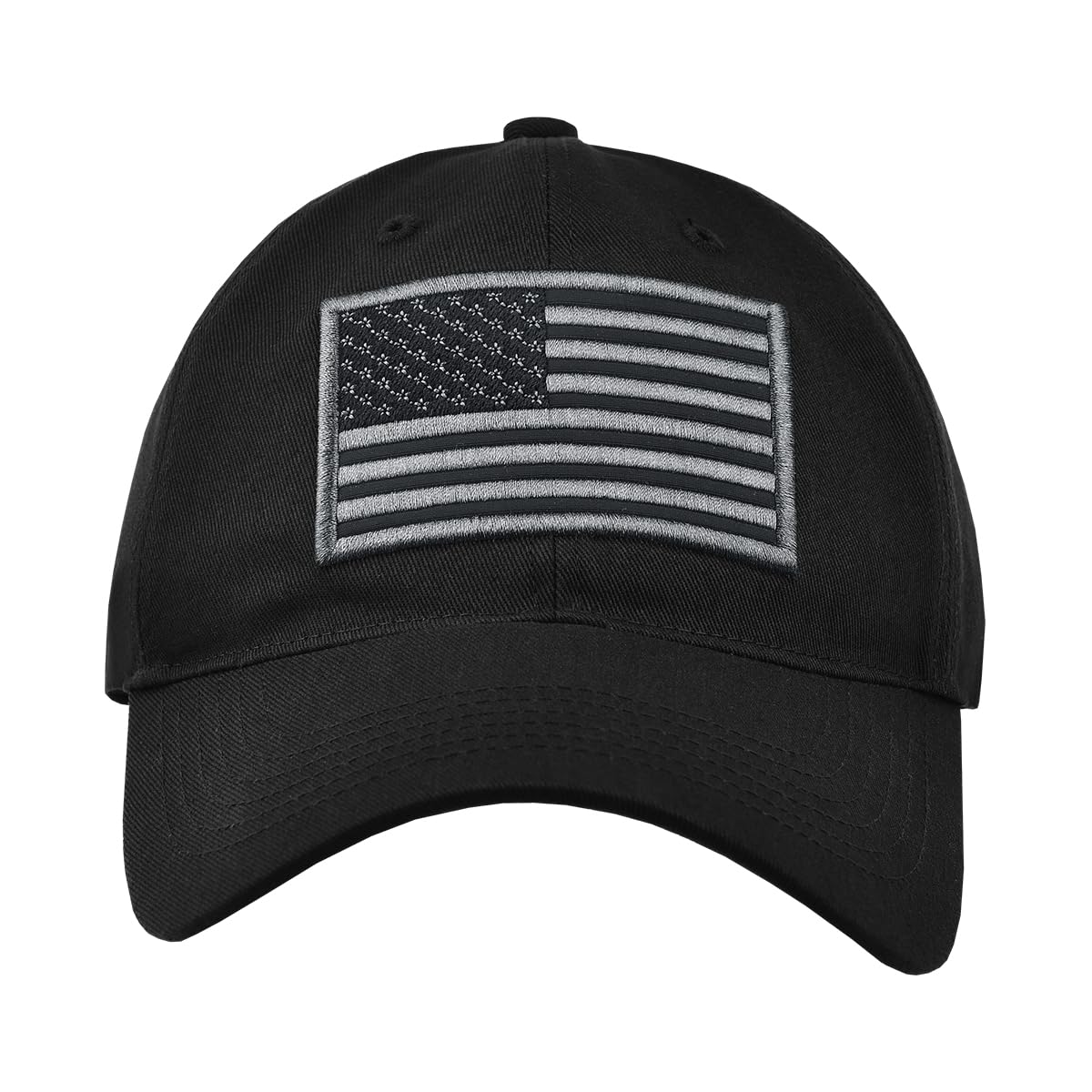 XCFWin 2 Pack American Flag Baseball Cap for Men Women Low Profile US Army Tactical Operator Military Plain Dad Hat (US, Alpha, One Size, Black ＆ Army Green)